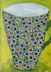 Colorful Daisy Teacup