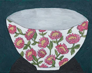 Painted Floral Bowl