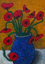 Vibrant Poppies Still Life