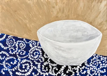 White Bowl Blue Pattern