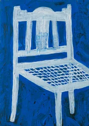 White Chair On Blue