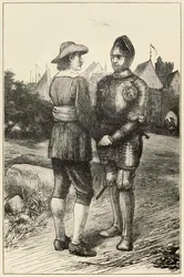 Hopeful and Christian (from The Pilgrims Progress by John Bunyan, illustration by Thomas Dalziel)