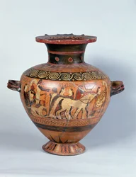 Hydra depicting the departure of a warrior, Corinthian Style