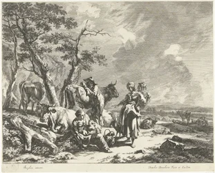 Noon: Shepherd Family Resting with Flock
