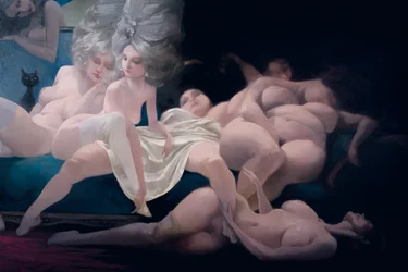 The Young Bride and Her Friends (detail), from Bluebeard by Charles Perrault