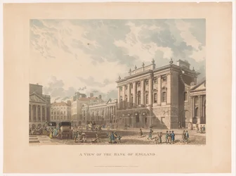View of the Bank of England, London