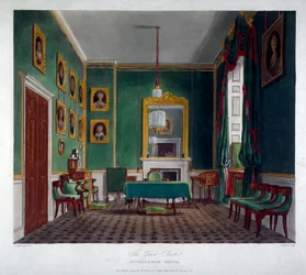 Interior view of the green closet in Buckingham House, Westminster, London, 1819