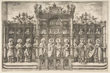 Large Choirstall with Christ Blessing the Virgin
