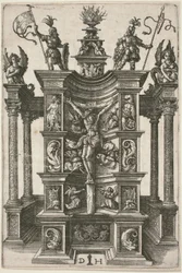 The Crucified Christ in a Decorated Niche