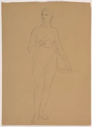 Female Nude Standing, 1850–60