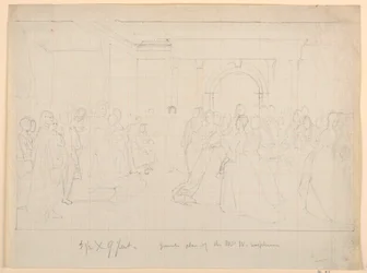 Drawing, General Plan for Martha Washington Reception, 1860