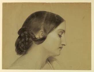 Profile of a Woman with a Braided Knot, ca. 1845