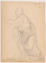 Robed Woman Reaching Out, after Mariotto Albetinelli, 1844