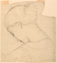 Study for "Roman Girl", Head of a Woman, 1841