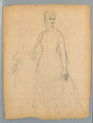 Sketch for Portrait of a Standing Woman