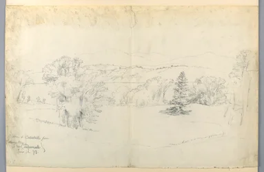 The Hudson River and Catskills from Barrytown