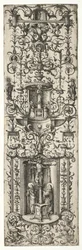 Ornamental Fillet with the Crucifixion and the Virgin and Child