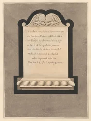 Memorial to Edmund Scofield and his wife Ann from Cowley Church