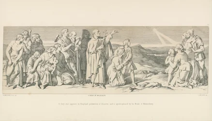 A fiery star appears in England, portentous of disaster, and is apostrophized by the Monk of Malmesbury