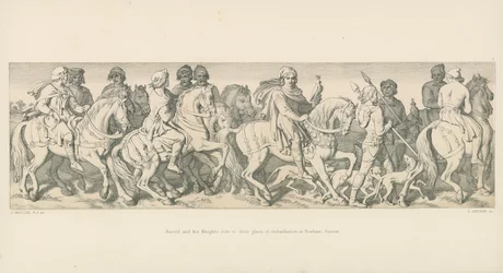 Harold and His Knights Ride to Their Place of Embarkation, at Bosham, Sussex