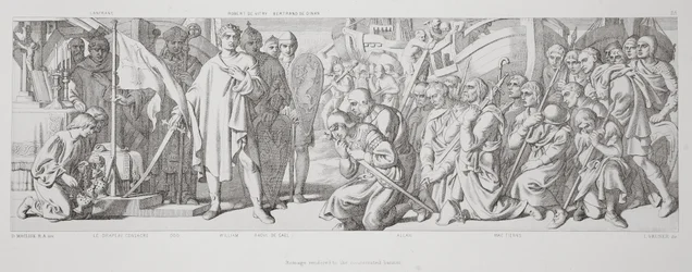 Homage rendered to the consecrated banner, from 