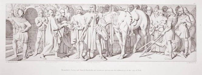 Meanwhile, Tostig and Harold Hardrada are victorious and receive the submission of the city of York, from 