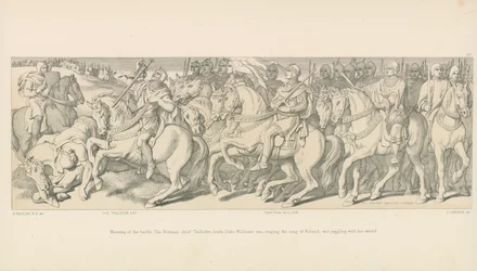 Morning of the Battle. The Norman Chief Taillefer, Leads Duke William