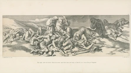 The Night after the Battle; Edith discovers, amid the Slain, the Body of Harold, Last Saxon King of England