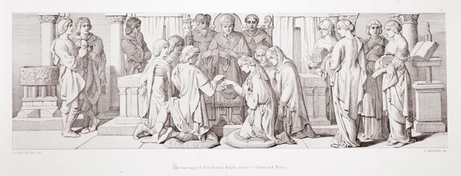 The marriage of Harold with Aldyth, sister to Edwin and Morcar, from 