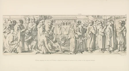 William, Displays the Relics of St. Valery, to Allay the Discontent of a Portion of his Troops at the Proposed Invasion
