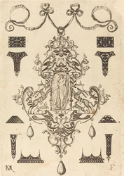 Large Pendant, Hope Standing at Centre