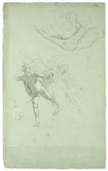 Study for The Siege of Gibraltar (Study for a Figure on a Cannon in the Longboat), 1785-1786