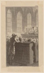 Bunkel in a Chapel at Morning Prayer, Plate 3 from 