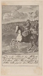 Prussian cavalry, twice repulsed in the Battle of Mollwitz, led by Frederick himself for the third time against the enemy