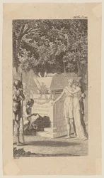 Miss Bruce with Her Friend at a Tomb, Plate 12 from 