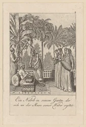 Nabob in his Garden, plate 3 from the series “East Indian Customs”