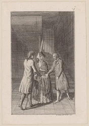 Two travellers arrive at the lady