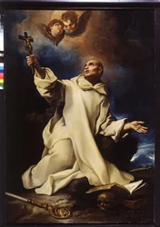 Saint Bruno praying
