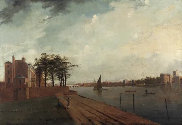 Lambeth Palace from Millbank, 1808