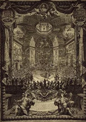 The Grand Feast of H.R.H. the Princess of Orange, celebrated in December 1686 in the Salon du Bois in The Hague, in honour of the birthday of the Prince of Orange