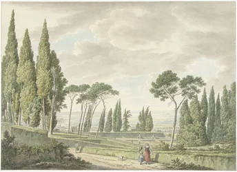 View of the Terraces of the Villa d’Este in Tivoli