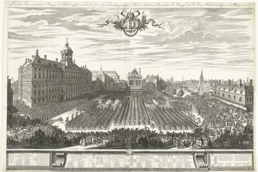 Militias on the Dam during the Amsterdam Fair, 1686