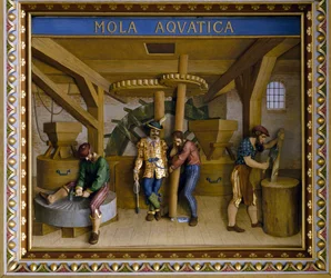 Construction of aquatic grinding wheel, ceiling of Knights