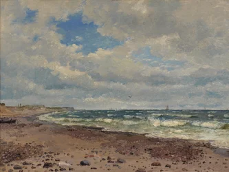 A Beach with Dunes on the West Coast of Jutland
