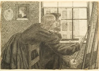 G P Boyce with Fanny Cornforth at Rossetti