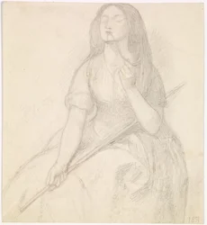 The Return of Tibullus to Delia - Study for the Figure of Delia