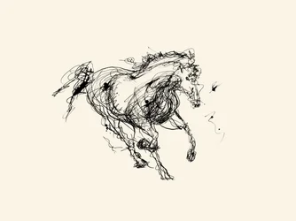 Energetic Horse Sketch
