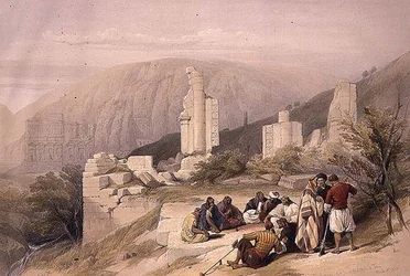 Remains of a Triumphal Arch at Petra, March 8th 1839