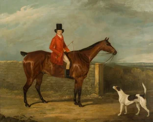 John Hall Kent in Hunting Attire Seated on a Horse