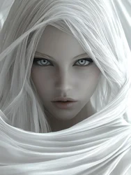 Ethereal White Gaze